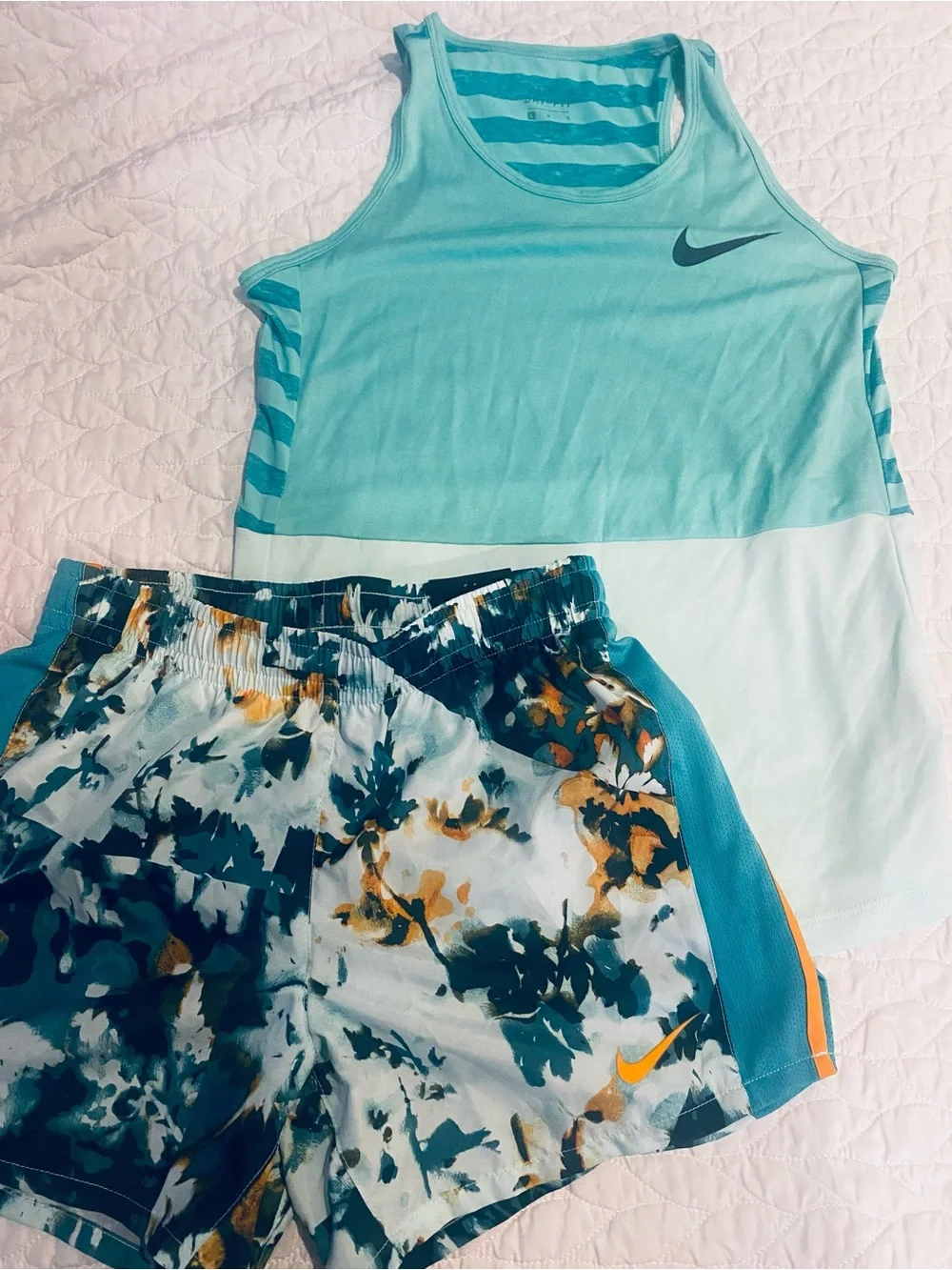Under Armour Kids Short Sleeve & Athletic Set - Aqua, Black, Red, Pink